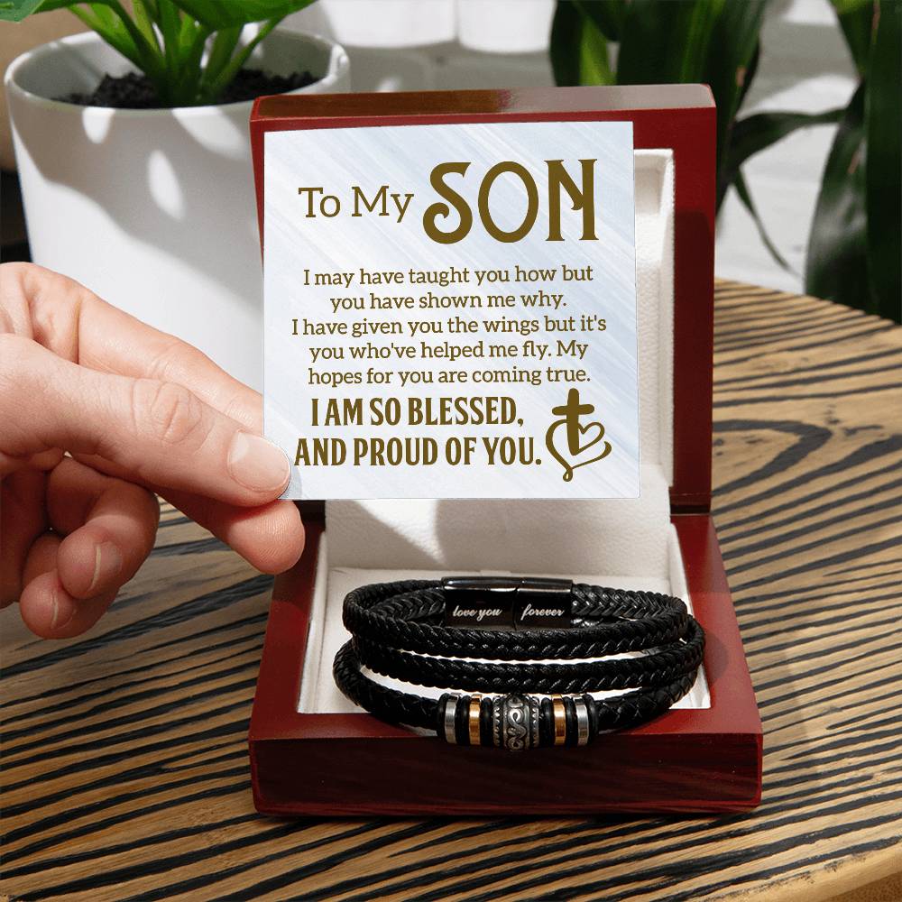 Para mi hijo - Pulsera de cuero para hombre
