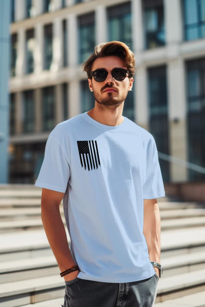 Patriotic Black Flag Tee