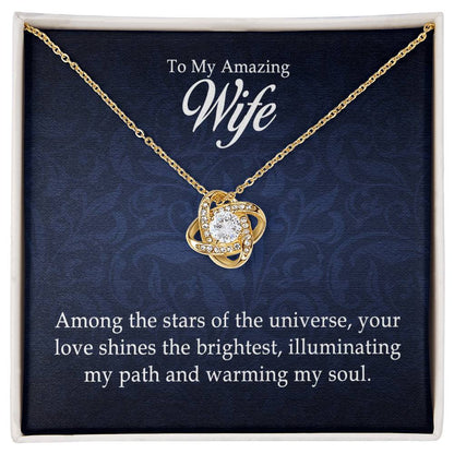 Para mi increíble esposa - Collar de nudo de amor 