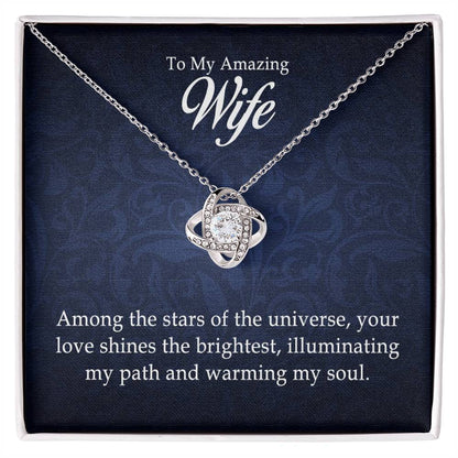 Para mi increíble esposa - Collar de nudo de amor 