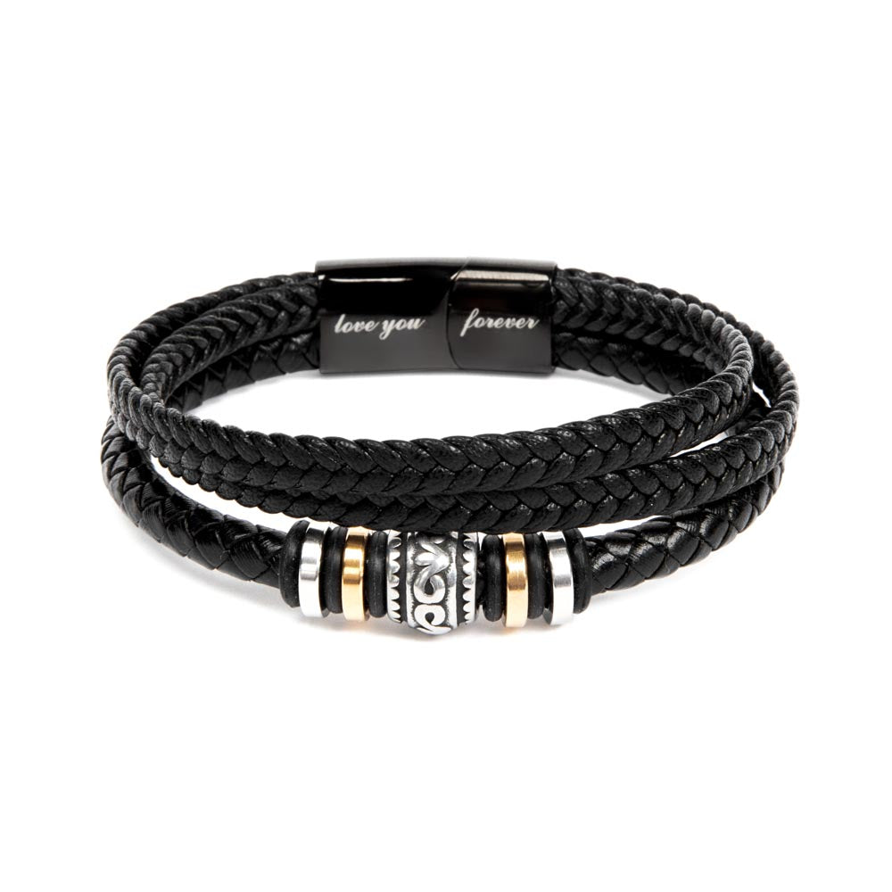Para mi hijo - Pulsera de cuero para hombre 