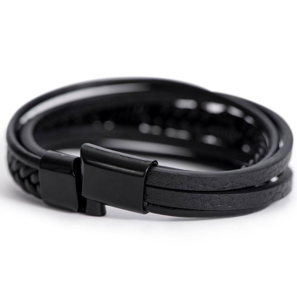 Mi Único - Pulsera de Cruz de Cuero 