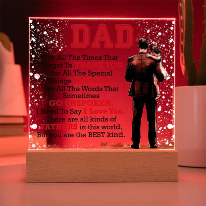 Thank You Dad - Acrylic Square